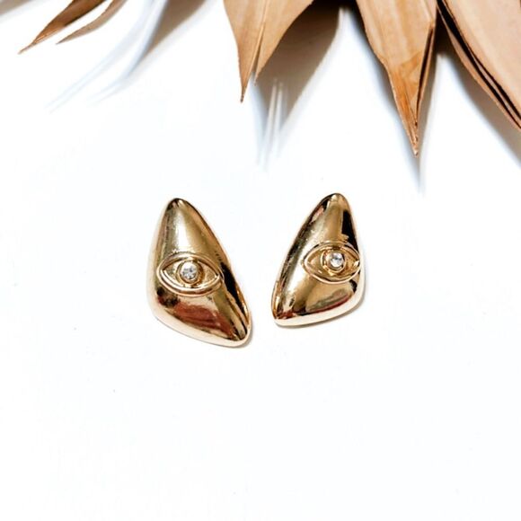 Diamond evil eye earrings #983 - Picture 1 of 4